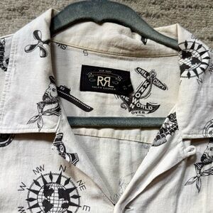 Ralph Lauren Double RL Rodeo Print Flannel Shirt / Grey/Black / Size XL